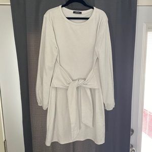 White long sleeve sweater dress. Only worn once for bridal party.